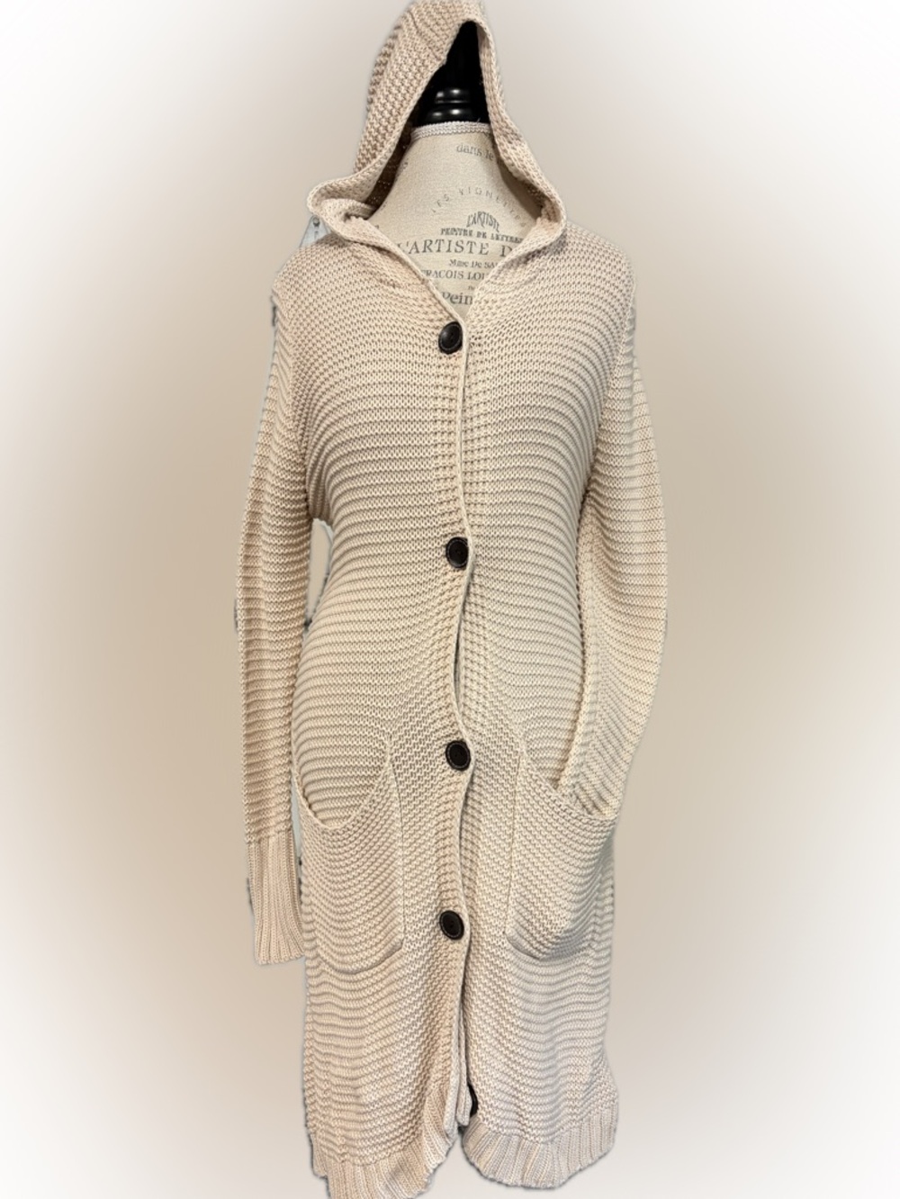 SHEIN Cream Knit Cardigan